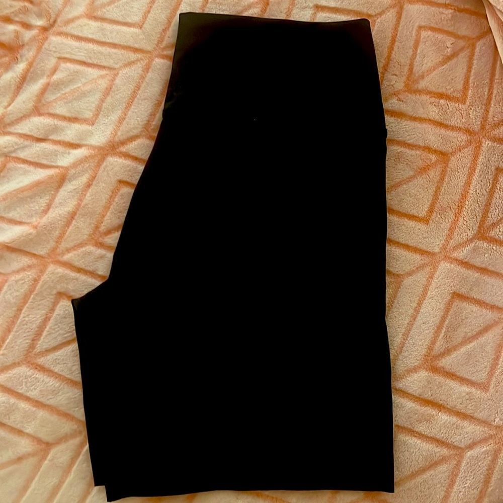 Black spandex biker shorts
